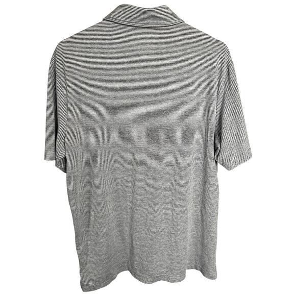 01. Algo Large Polo Striped Shirt Mens Large L Jack Performance Gray - Picture 2 of 5